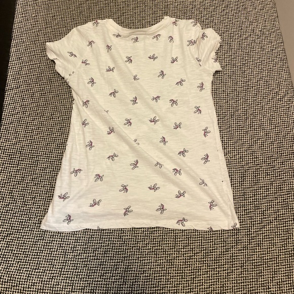 White T-Shirt with Unicorn Balloon Animal Print - Picture 3 of 3